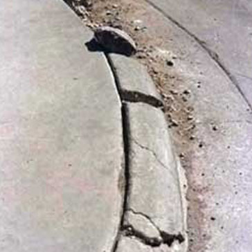 concrete repair before